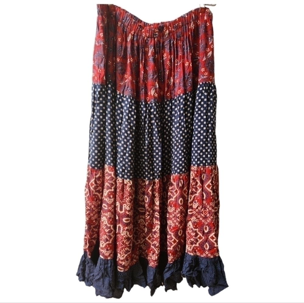 Lucia Lukken Broomskirts Tiered Bandana Skirt